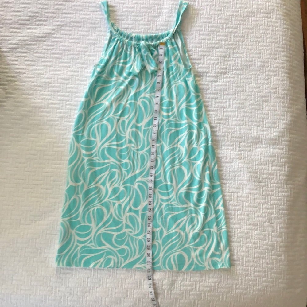 Boden Turquoise White Knit Summer Dress Size 6